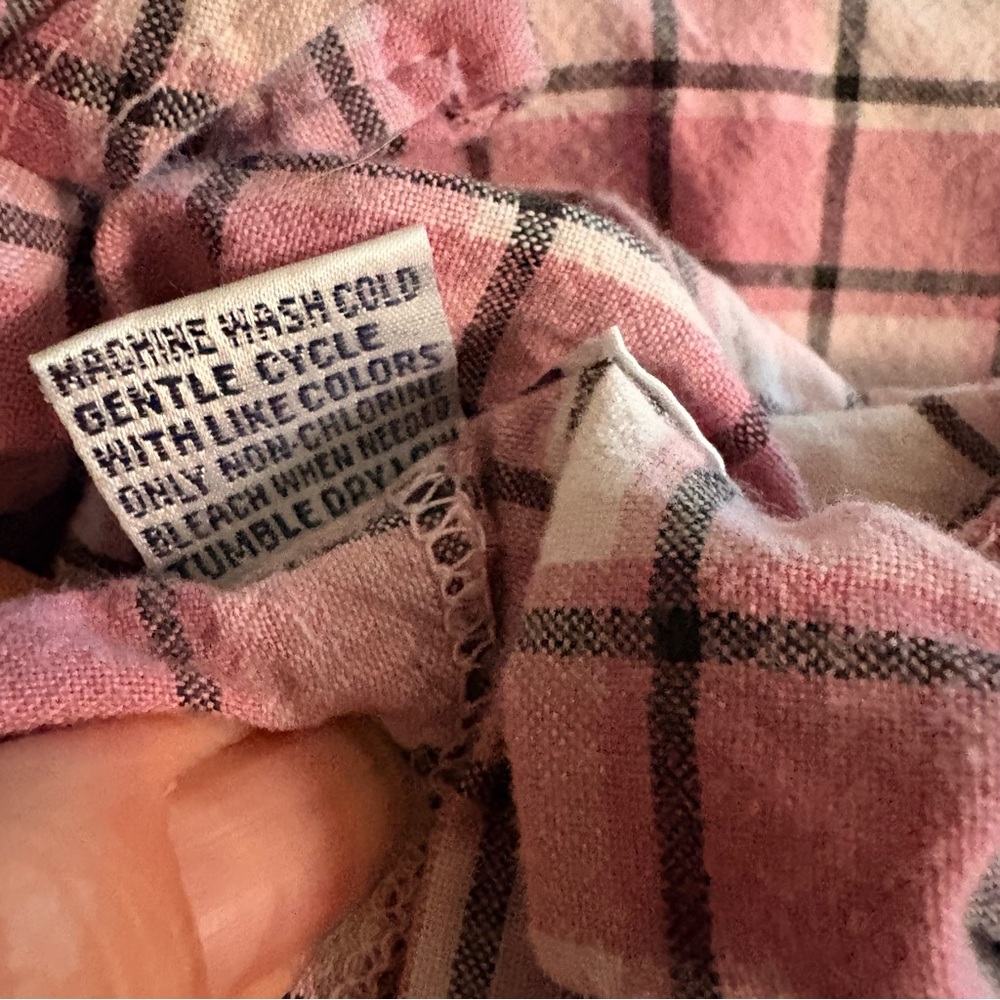 90s Plaid Pink Pinafore Dress Women’s S Cotton Sleeveless Midi Prairie Cottage‎ - Picture 10 of 11